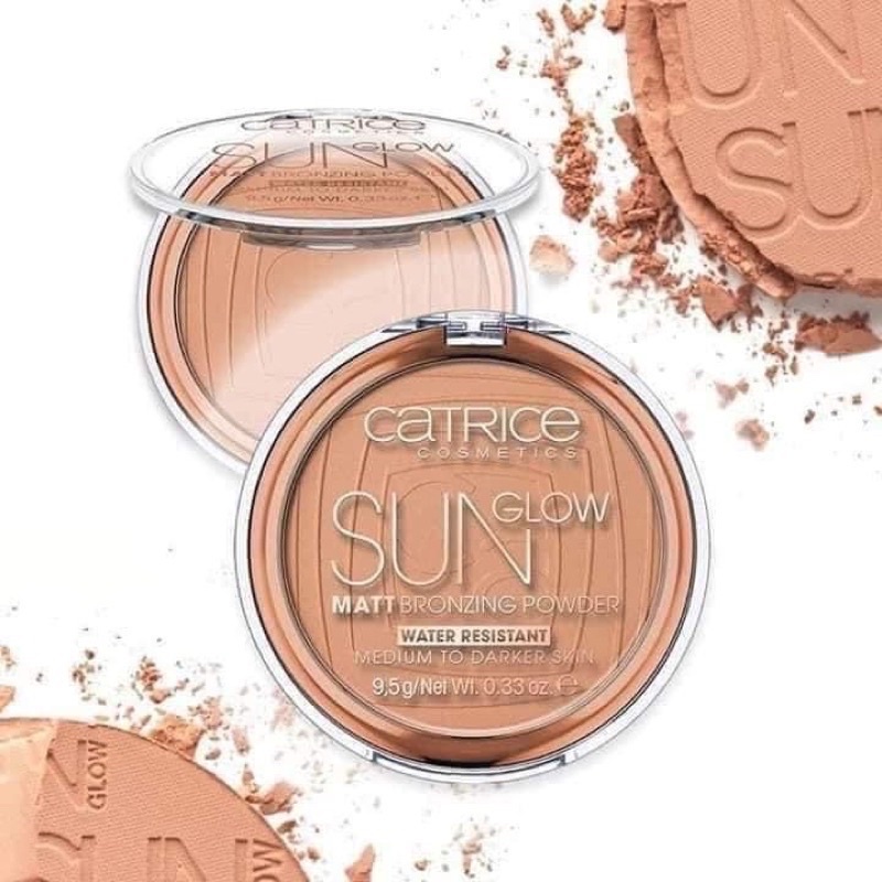 Phấn tạo khối Catrice Sun Glow Mater Bronzing Powder Medium Skin - Hàng Ba Lan