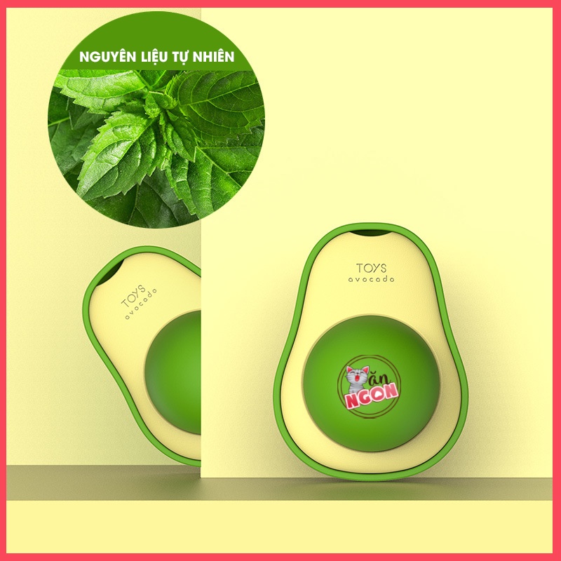 Catnip dạng viên hình quả bơ - Cỏ Mèo Gắn Tường Cho Mèo - Cỏ Bạc Hà Hỗ Trợ Tiêu Hoá Dành Cho Thú Cưng