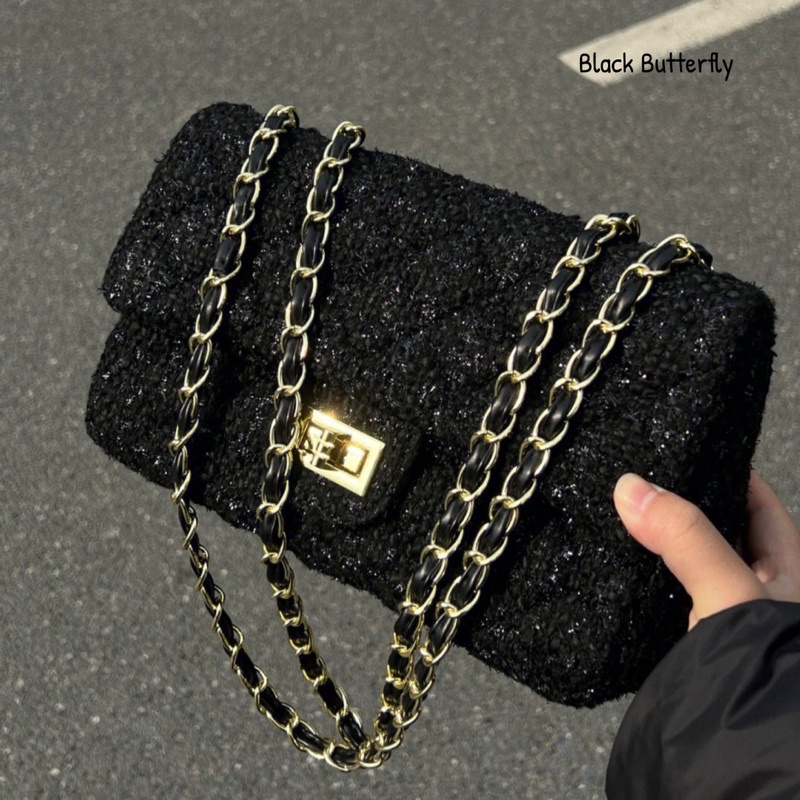 Túi đeo chéo kim tuyến Butterfly