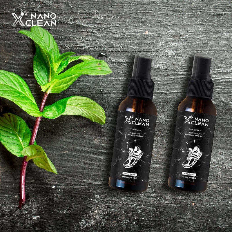 Chai Xịt Giày Diệt Khuẩn, Xịt Khử Mùi Hôi Giày Dép Nano Bạc 50ml