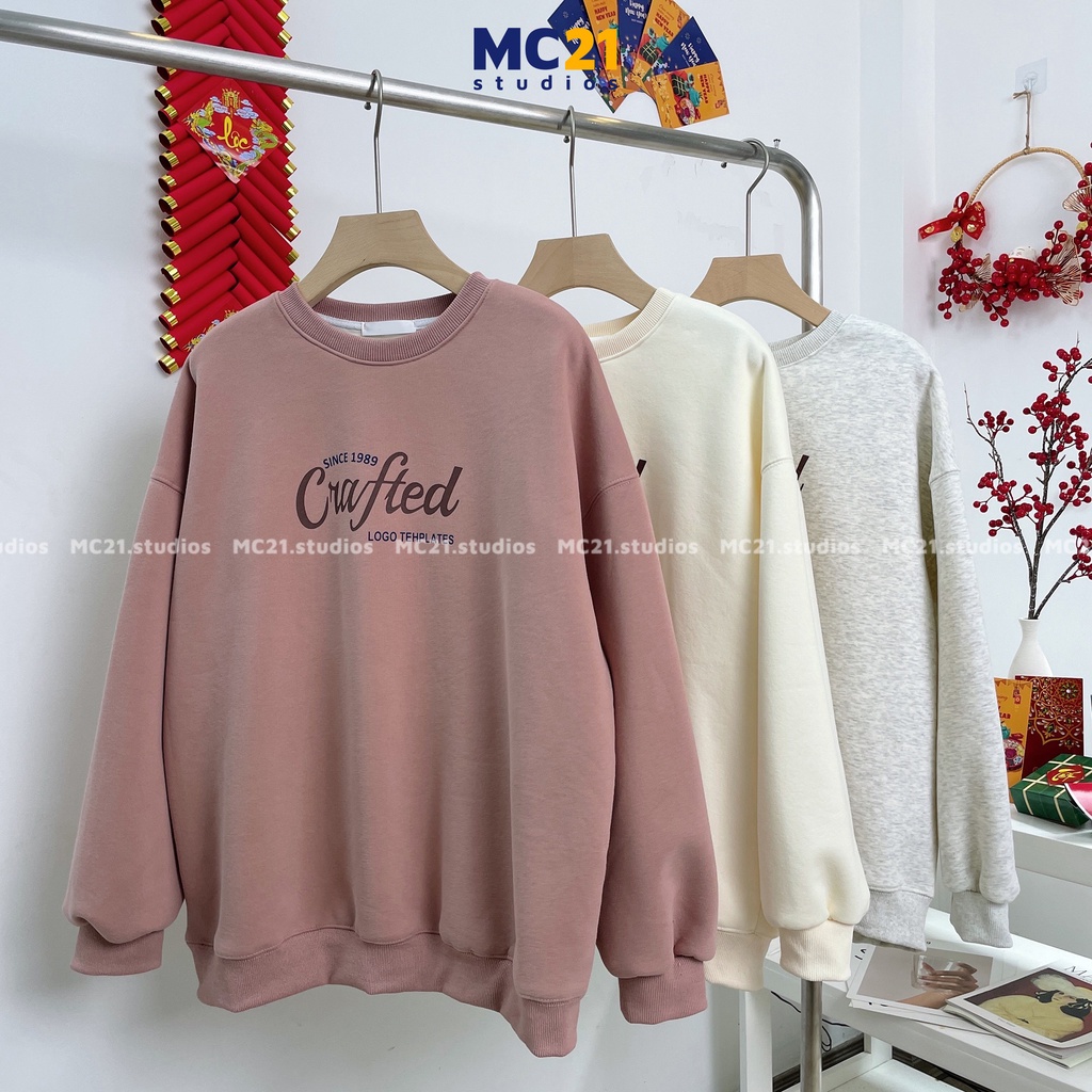 Áo sweater MINION CLOTHING oversize Unisex nam nữ thun form rộng Ulzzang Streetwear Hàn Quốc pull nỉ lót lông A3439