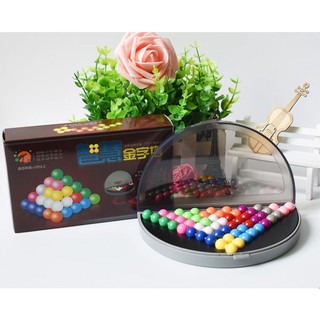 Puzzlia 638 - Bộ đồ chơi câu đố viên bi xếp hình kim tự tháp / chữ nhật cho cả trẻ em và người lớn
