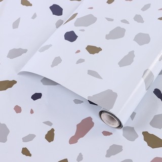 1m dài x 60cm rộng decal dán bếp tráng nhôm chống dầu mỡ - sỏi đá trắng