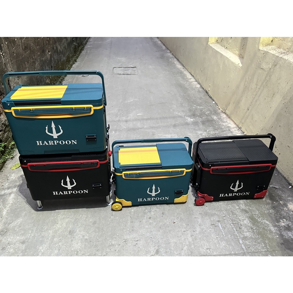 ♦️Thùng câu đài cao cấp HARPOON 36 lít gồm 2 màu xanh và đen.. có bánh xe và không có bánh xe