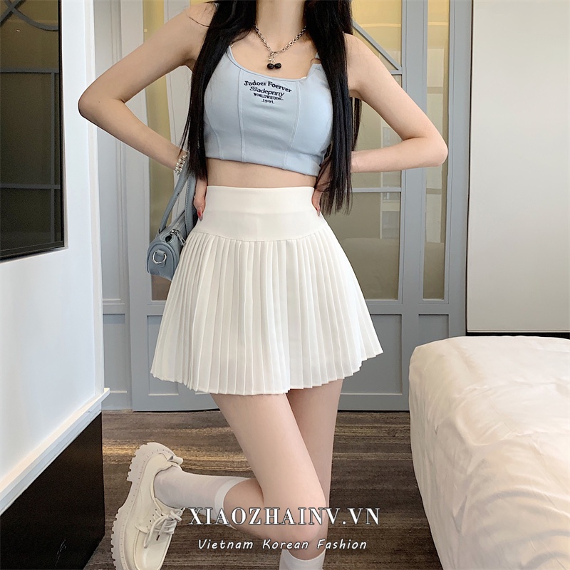 Chân Váy Xếp Li Lưng Cao Thời Trang Hàn Quốc Dành Cho Nữ