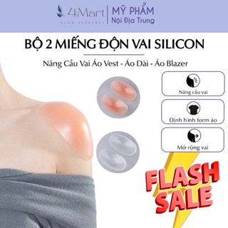 Bộ 2 miếng độn vai silicon trong suốt Ova hỗ trợ nâng cầu và định hình áo Vest, blazer dành cho nam và nữ.