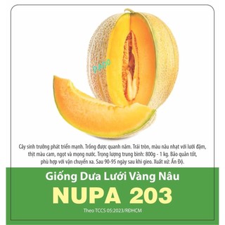 Hạt giống dưa lưới vàng nâu NUPA 203, đóng gói 1gr