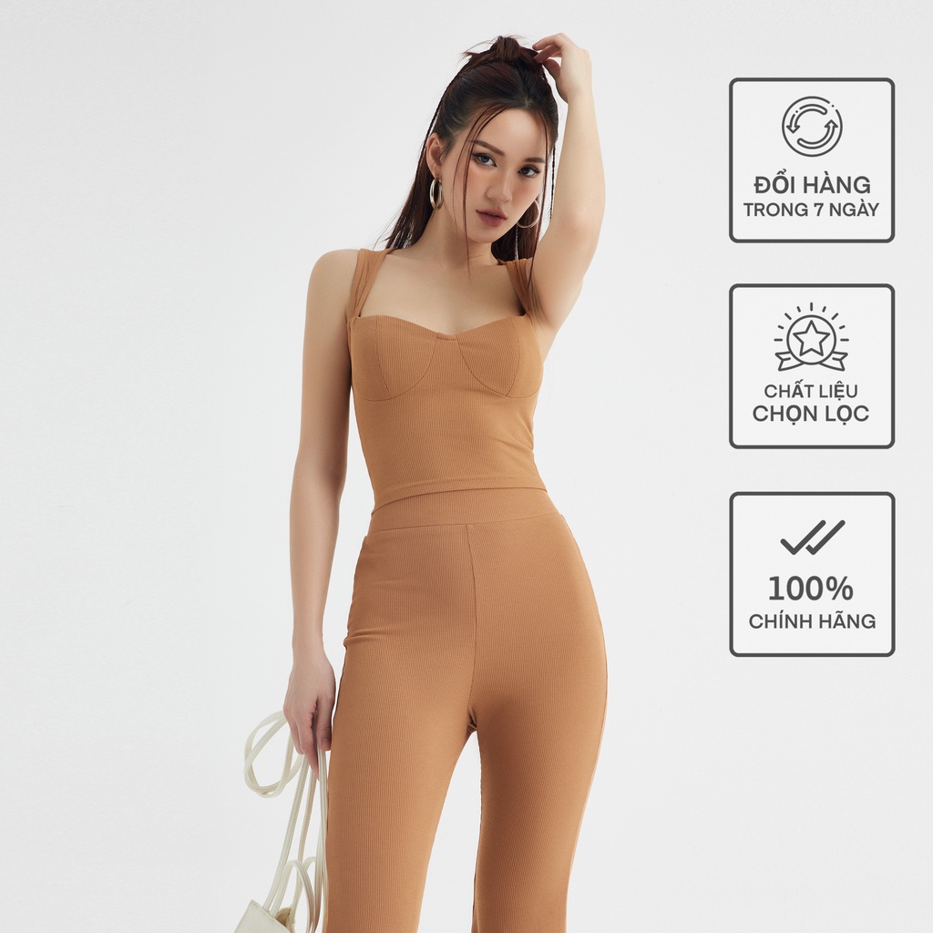 Áo Ba Lỗ Cúp Ngực Nữ BUSY Thun Gân 1 Lớp Co Giãn Ôm Sát BLCN