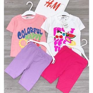 Sét 2 bộ bé gái chất cotton