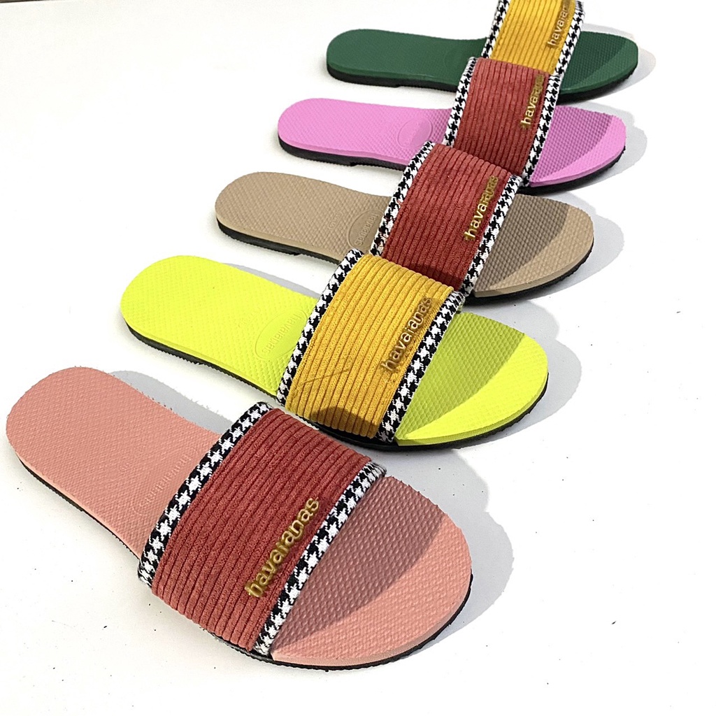 Dép quai ngang nữ havanas 5 màu mẫu mới, êm ái thời trang.