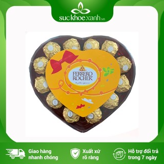 Socola cao cấp Mỹ Ferrero Rocher 18v hộp trái tim - Nhập khẩu Mỹ chính hãng