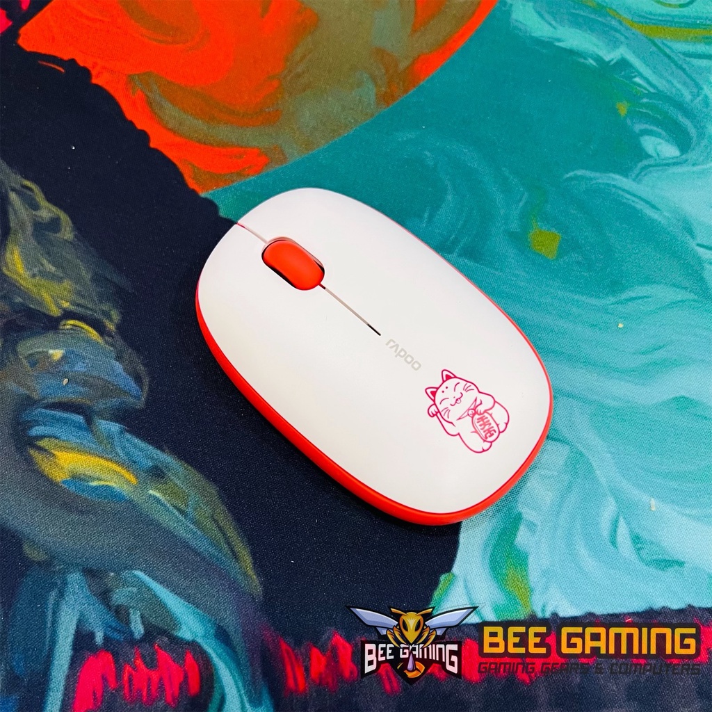 Chuột không dây Rapoo M650 Lucky Cat - Phiên bản đặc biệt tết 2023 (Bluetooth / Wireless 2.4Ghz / Silent click)