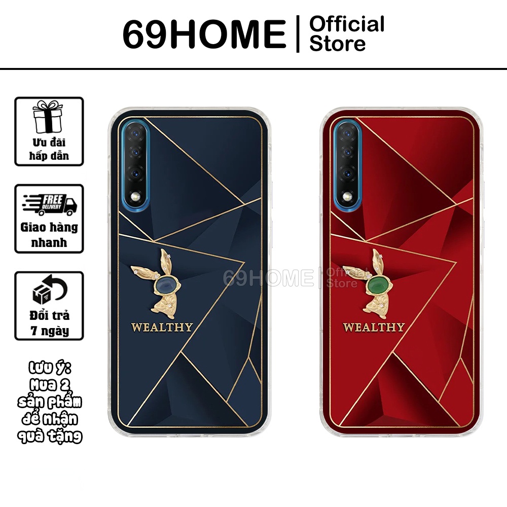Ốp Vsmart Live in hình họa tiết sang chảnh, xanh den đẹp