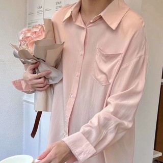 Áo sơ mi lụa cát (2308), Áo sơ mi nữ dài tay Hàn Quốc
