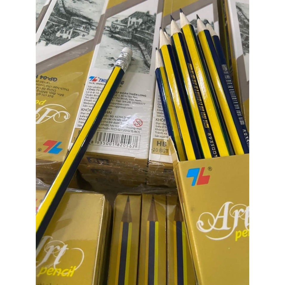 Bút chì gỗ Thiên Long GP-04 1 hộp 10 cây