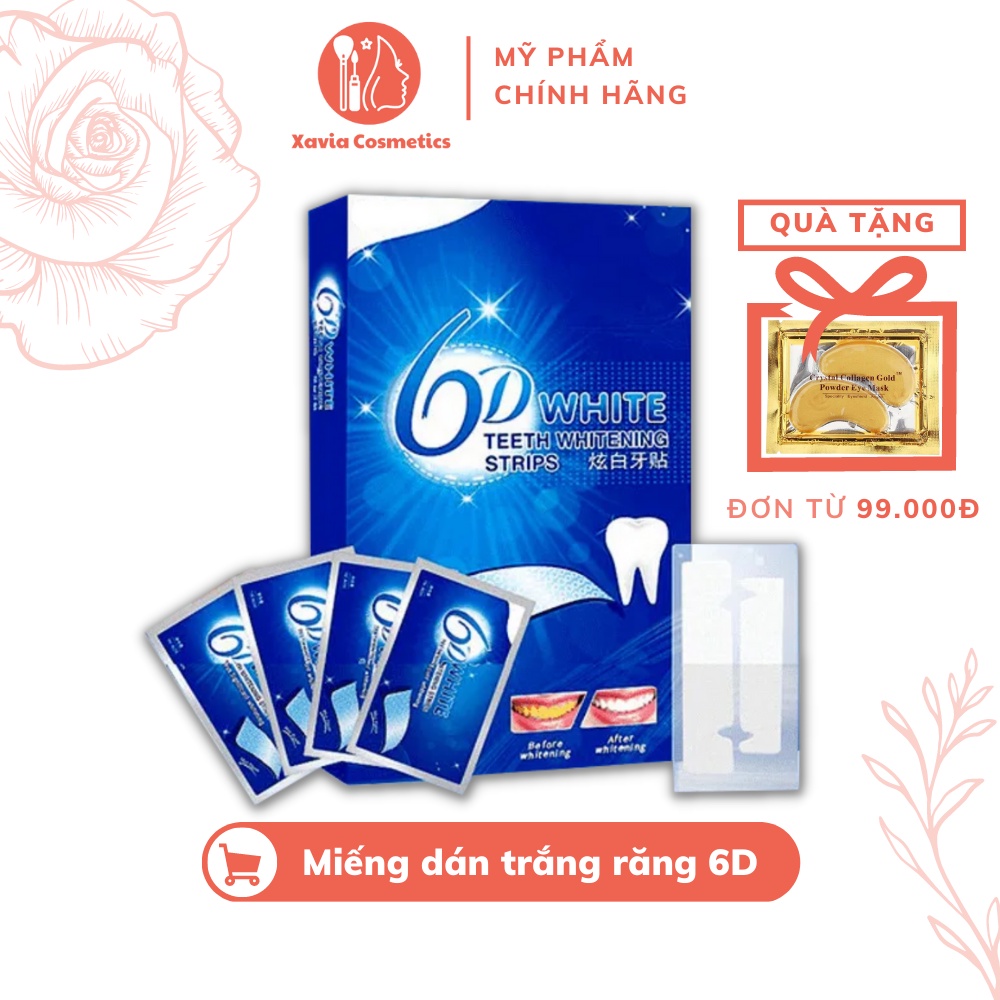 Miếng dán trắng răng 6D - Miếng dán trắng răng nội địa Trung làm trắng răng hiệu quả, mang lại hơi thở thơm mát