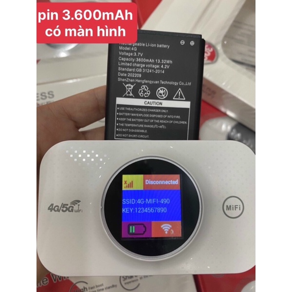 Phát Wifi 5G ZTE D10 chính hãng 300Mbps - Bản nâng cấp từ H1 siêu xịn có màn hình hiển thị. Pin 3.600mAh