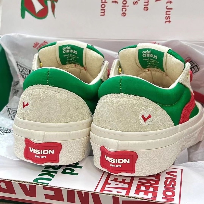 Giày thể thao VISION x oddCirkus da lộn phiên bản Christmas streetwear