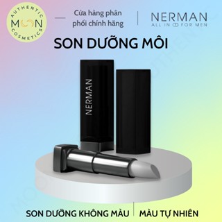 Son Dưỡng Môi Nam Giới Nerman Men In Black 4g - Không Màu/ Màu Hồng Tự Nhiên - Dưỡng ẩm, Không gây thâm môi - Chính Hãng