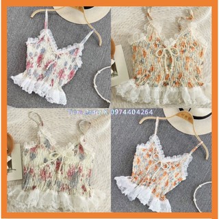 ♥️áo hai dây bèo nhún viền ngọcfzsize dưới 55kg