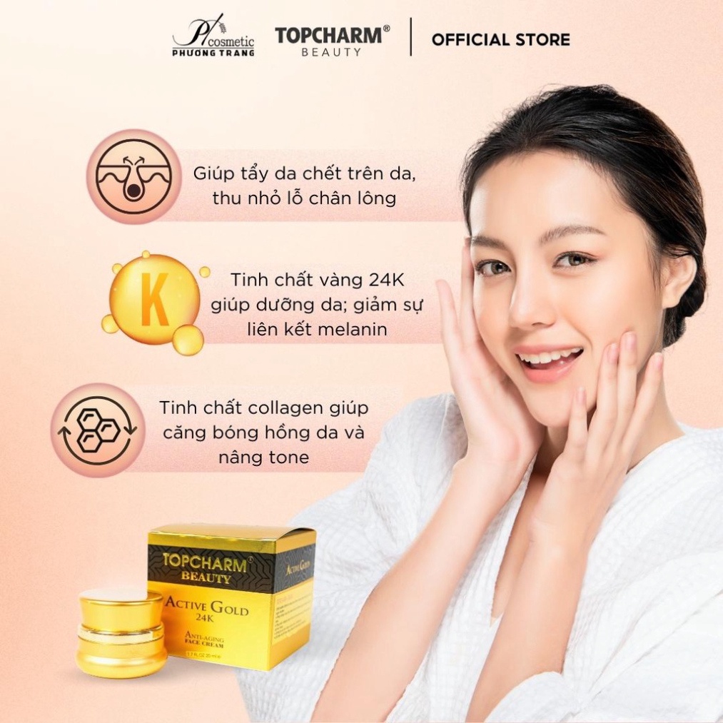Kem dưỡng trắng sáng da TOPCHARM - giúp da trắng hồng, mịn màng, loại bỏ thâm nám tàn nhang