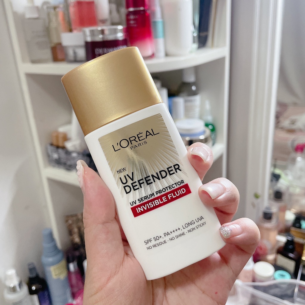 Kem Chống Nắng Loreal Mỏng Nhẹ Invisible Fluid Đỏ 50ml