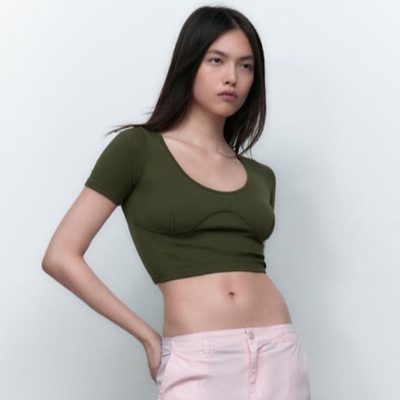 Áo Thun Zara Nữ Kiểu CropTop