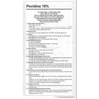 Dung dịch sát khuẩn Povidine 10% (chai 500ml)