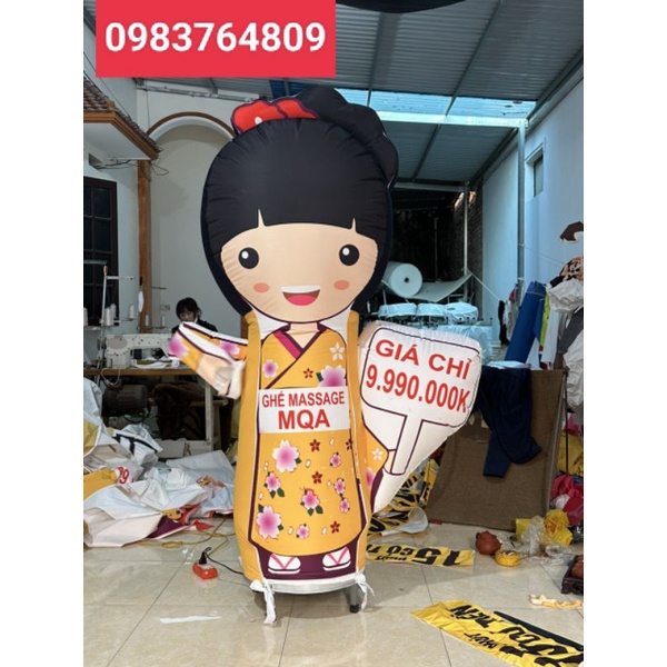 rối hơi vẫy tay quảng cáo. hàng đặt trứơc làm theo yêu cầu