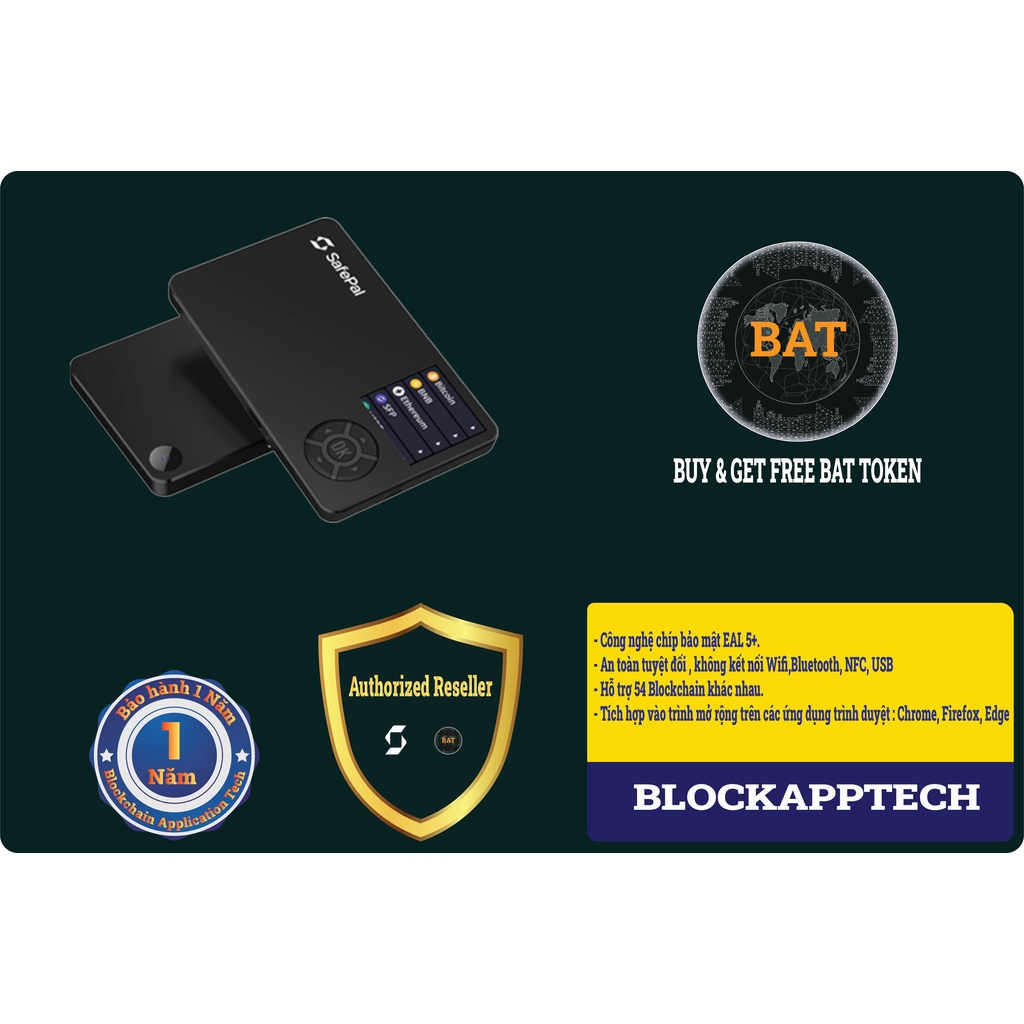 Ví Lạnh SafePal - Nguyên Seal - Hàng Chưa Active Bảo Hành - Phân Phối Chính Hãng - Mua Hàng được tặng Coin.