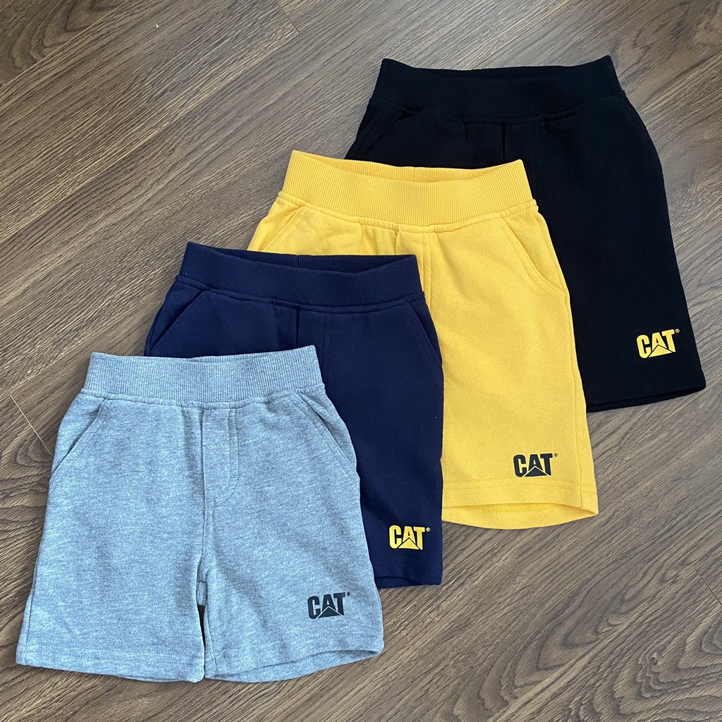 Quần đùi, quần short thun da cá bé trai CATERPILLAR size (9-23kg)
