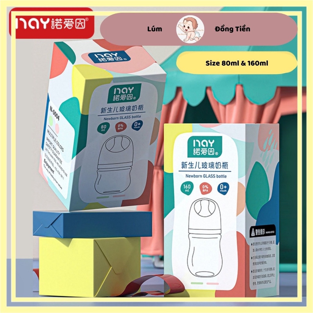 Bình Sữa PAY Thủy Tinh Size 80ml & 160ml