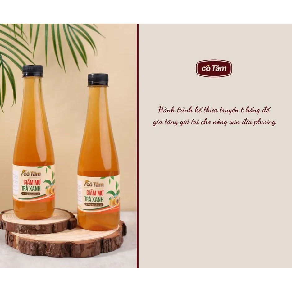 Giấm mơ trà xanh Cô Tâm - giấm mơ 100% thành phần tự nhiên - Dấm mơ làng Bách Cốc Cổ