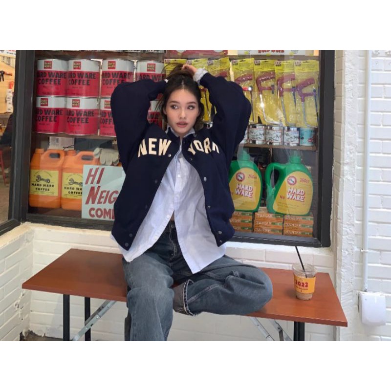 Áo bomber varsity New York