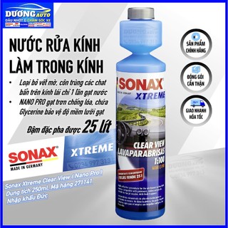 Sonax Nước Rửa Kính Và Làm Trong Kính Lái - Sonax Xtreme Clear View 1:100 250ml - Sonax 271141 - Nhập khẩu Đức