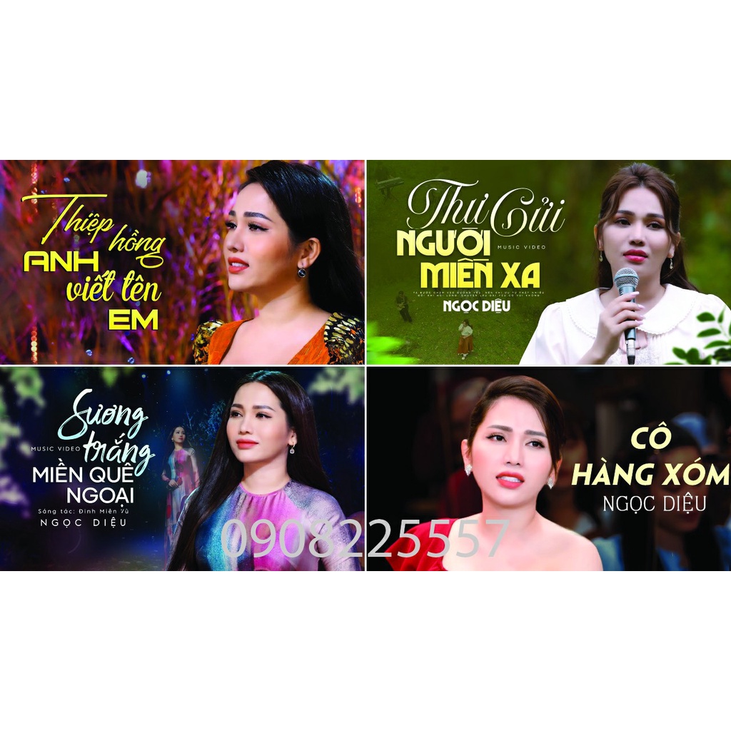 DVD VIDEO NGỌC DIỆU GIỌT BUỒN KHÔNG TÊN 37 BÀI HÁT
