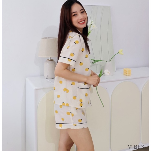 [OOS] VIBES Đồ bộ Pijama ngắn Orange Py Set