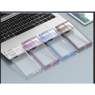Ốp Lưng Likgus viền màu trong suốt cho Samsung S23 Ultra trong cứng viền dẻo k ố màu