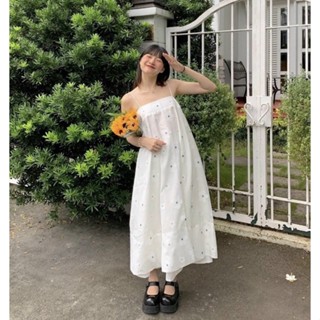 ĐẦM BBD TRẮNG CỘT VAI XINH XẮN