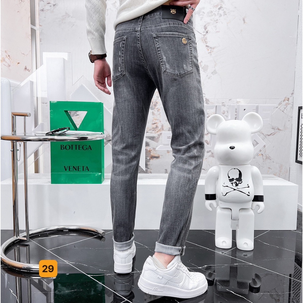 Quần Jean Nam Dài Chất Denim Cao Cấp Mẫu Rách Xước Nhẹ Phong Cách Hàn Quốc MS29