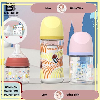 Bình sữa thủy tinh fierbaby cổ rộng 80ml 160ml 240ml