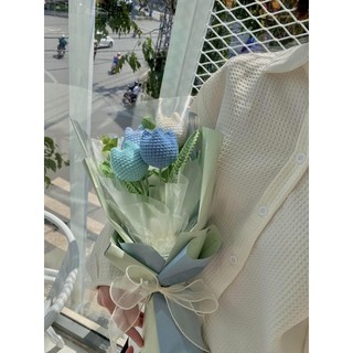 BÓ 4 BÔNG TULIP MÀU PASTEL [ FREE GÓI HOA + THIỆP ]