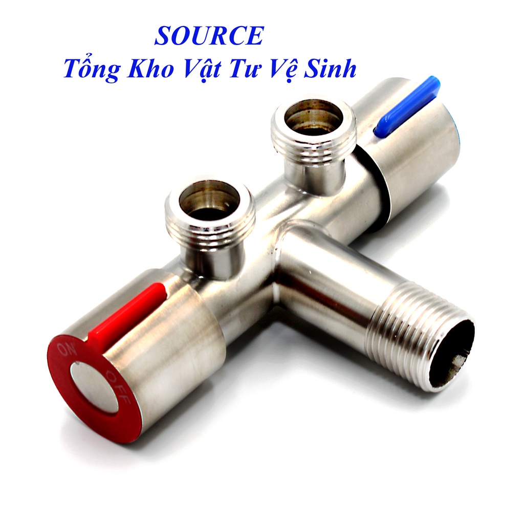 Vòi Nước Inox 304 2 Đầu Đóng Mở Riêng Biệt Siêu Tiện Lợi