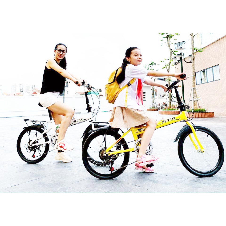 Xe đạp gấp gọn điều chỉnh chiều cao dành cho người lớn và trẻ em SENBEI