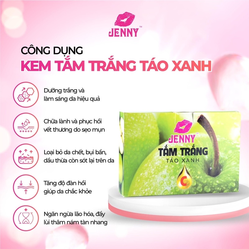 Lẻ 1 set tắm_trắng táo xanh Jenny