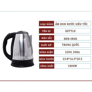 Ấm siêu tốc mini Electric Kettle 1L8 hàng cao cấp