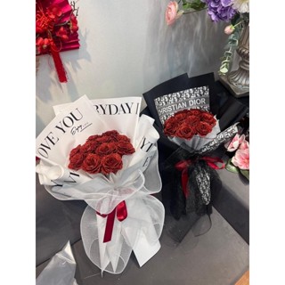 Hoa nhũ bó 12bong mẫu y ảnh