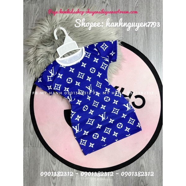 váy body lv tay ngắn cho bé