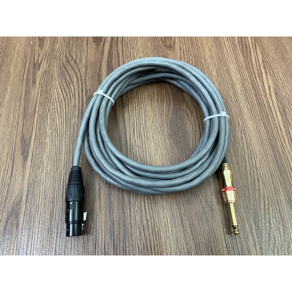 Dây Micro Hitachi Bãi Nhật 5M Dành Cho Micro Có Dây, 1 Đầu 6.5mm 1 Đầu Canon Cái