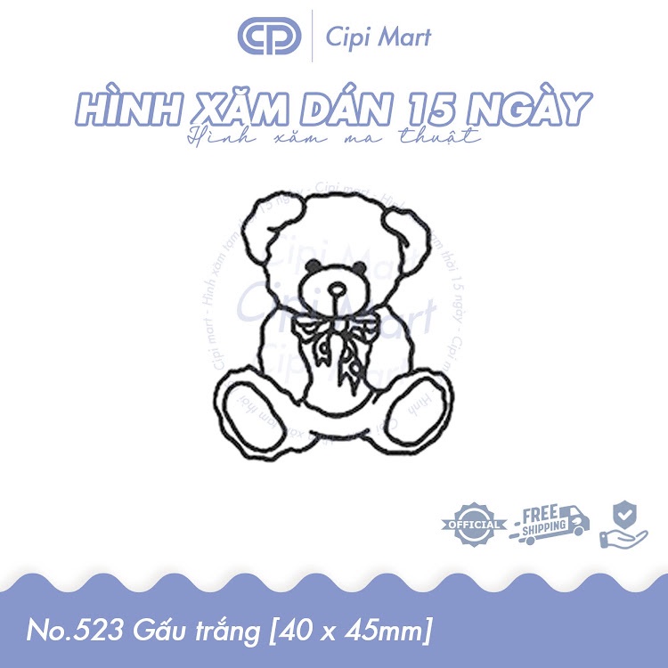 CIPI MART - Hình xăm tạm thời 15 NGÀY - chống nước, cọ xát 523